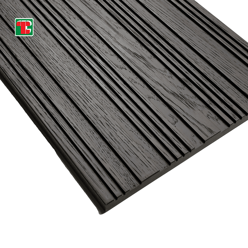 Black Deep Vertical Groove 3D wood wall panel decorative wood panel 4