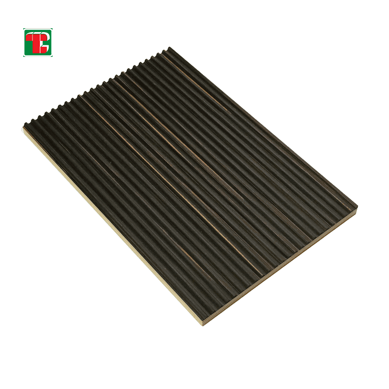 Black Fine Fluted Slat 3D wood wall panel decorative wood panel 2