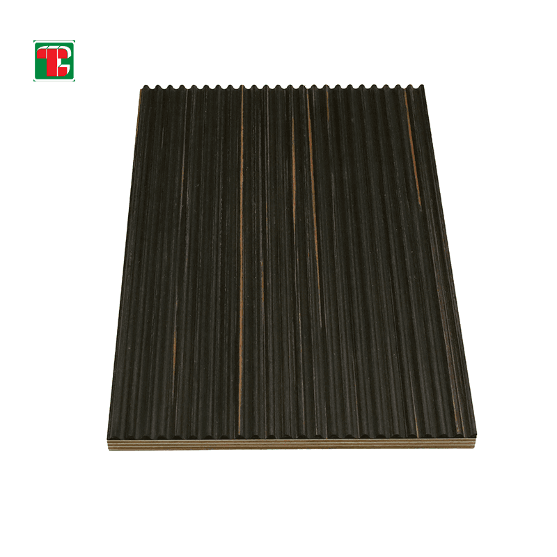 Black Fine Fluted Slat 3D wood wall panel decorative wood panel 3