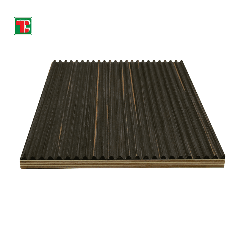 Black Fine Fluted Slat 3D wood wall panel decorative wood panel 4
