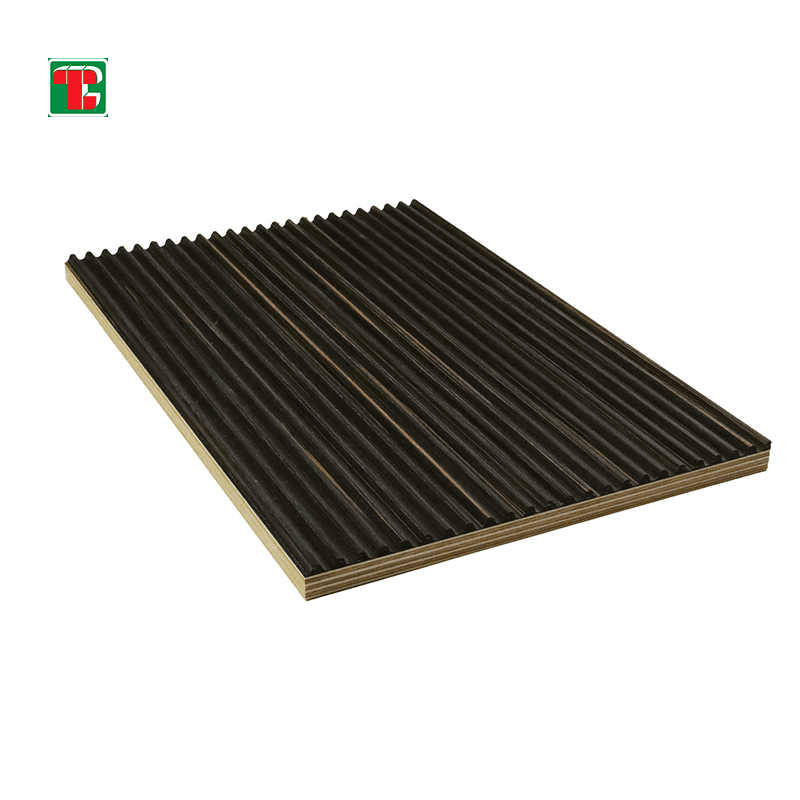 Black Fine Fluted Slat 3D wood wall panel decorative wood panel 5