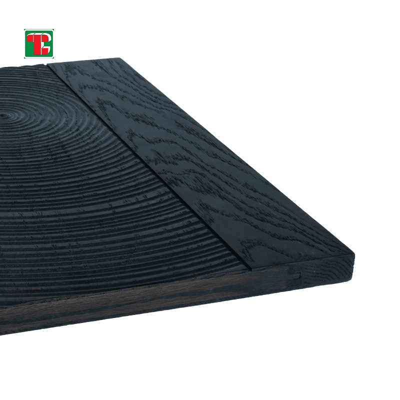Black Fine Wave Texture 3D wood wall panel decorative wood panel 4
