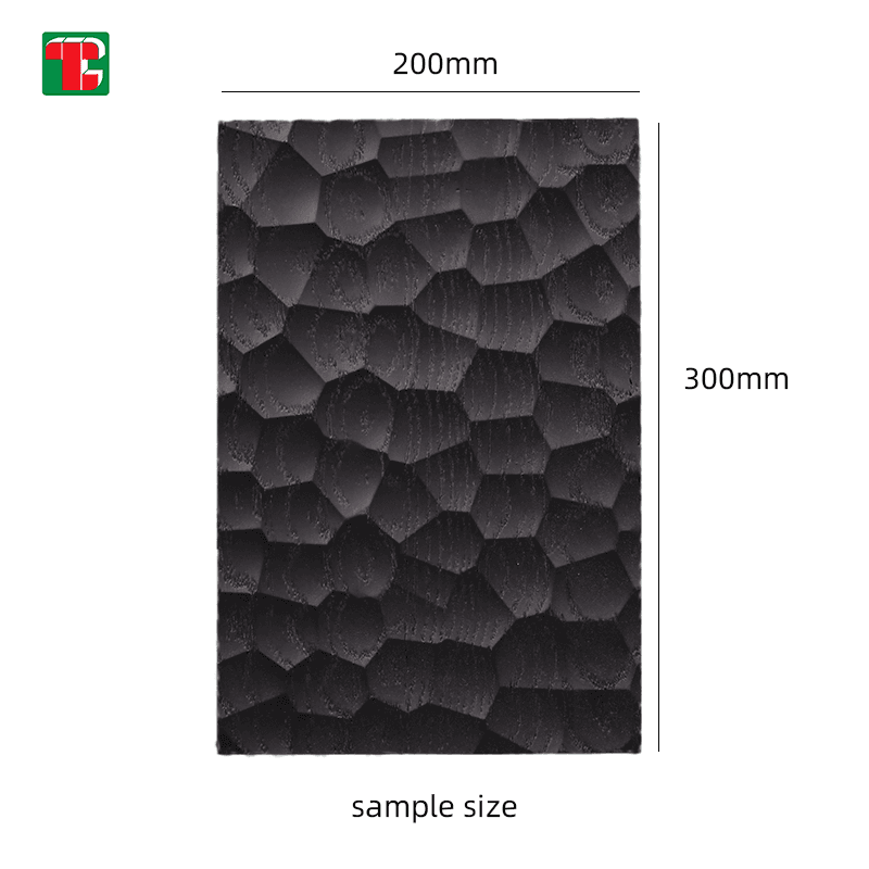 Black Hexagon Relief 3D wood wall panel decorative wood panel 2