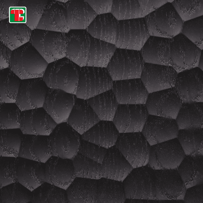 Black Hexagon Relief 3D wood wall panel decorative wood panel 4