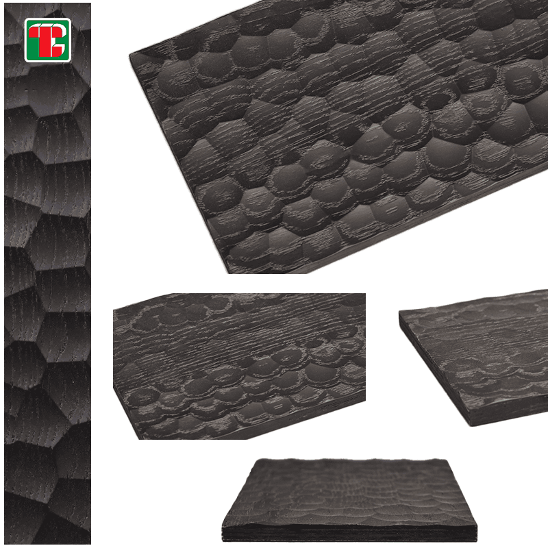 Black Hexagon Relief 3D wood wall panel decorative wood panel 5