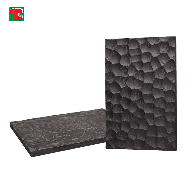 Black Hexagon Relief 3D wood wall panel decorative wood panel 6