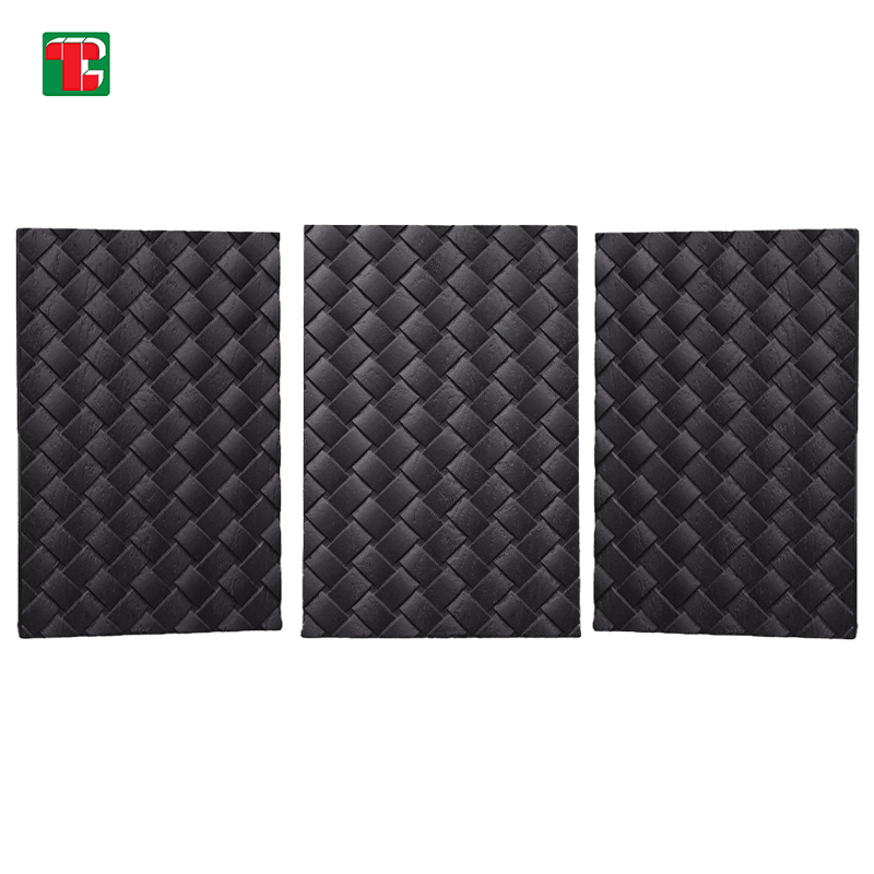 Black Quilted Diamond Texture 3D wood wall panel decorative wood panel 3