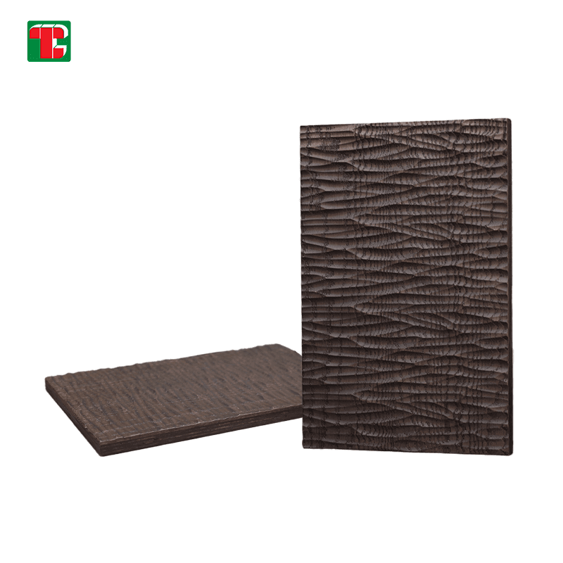 Carved Stripe Texture 3D wood wall panel decorative wood panel 2
