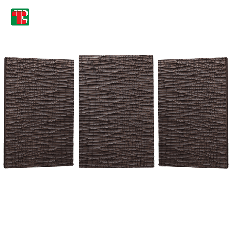 Carved Stripe Texture 3D wood wall panel decorative wood panel 3