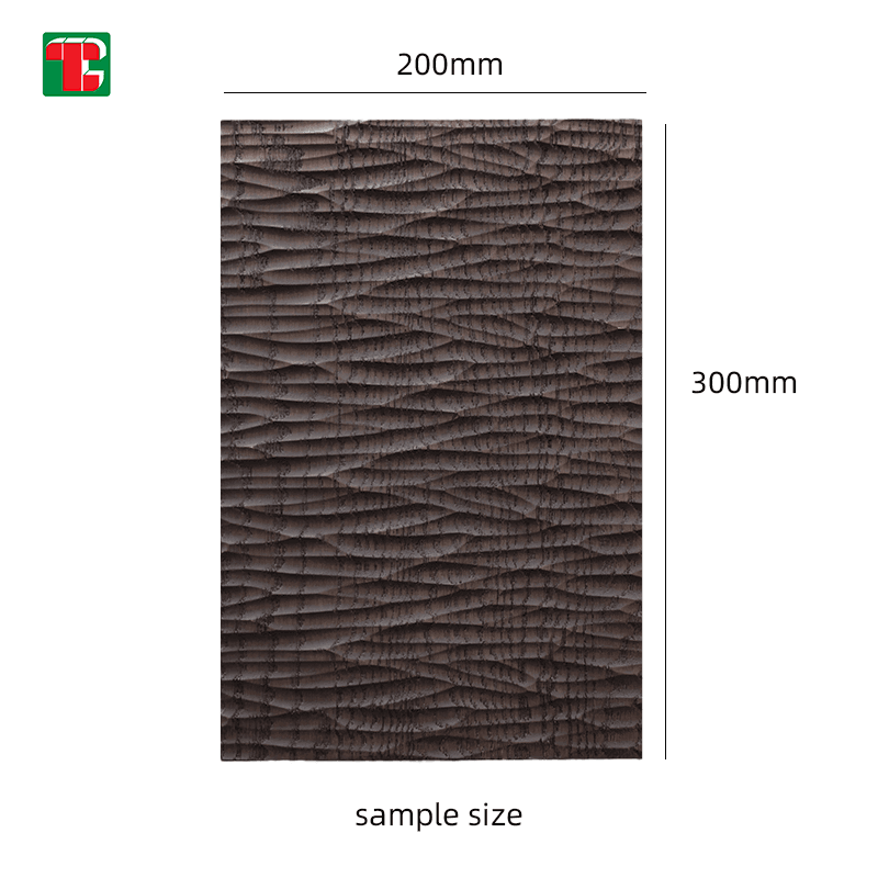 Carved Stripe Texture 3D wood wall panel decorative wood panel 6