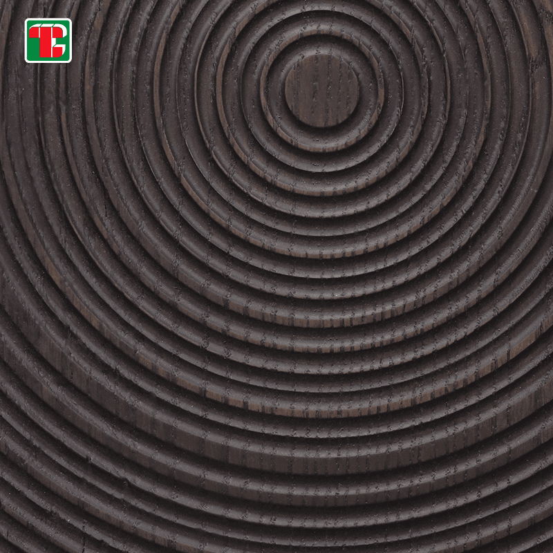 Circular Ripple Texture 3D wood wall panel decorative wood panel 4