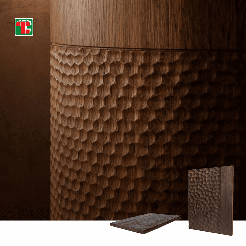Concave Scale Texture 3D wood wall panel decorative wood panel 2