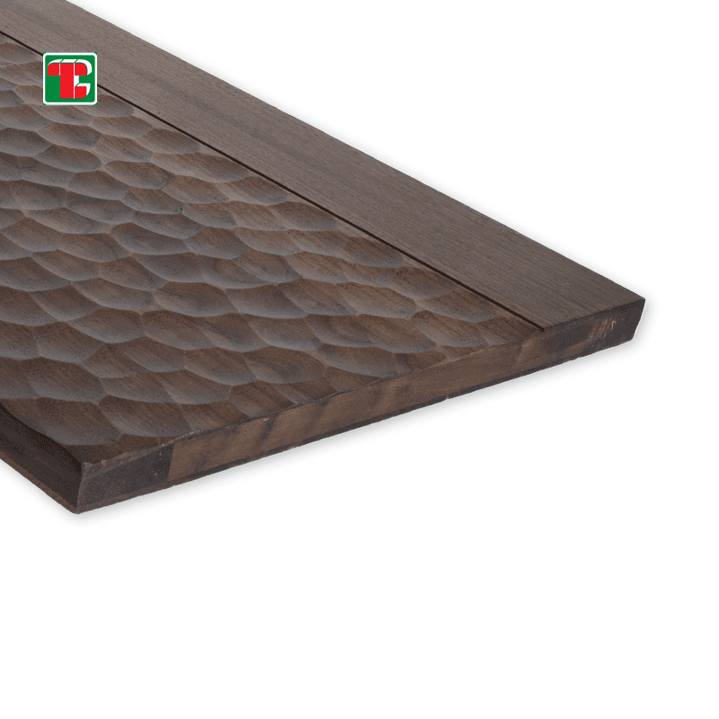 Concave Scale Texture 3D wood wall panel decorative wood panel 3