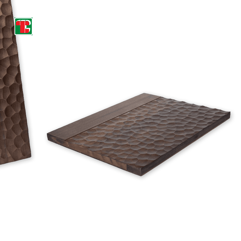 Concave Scale Texture 3D wood wall panel decorative wood panel 4