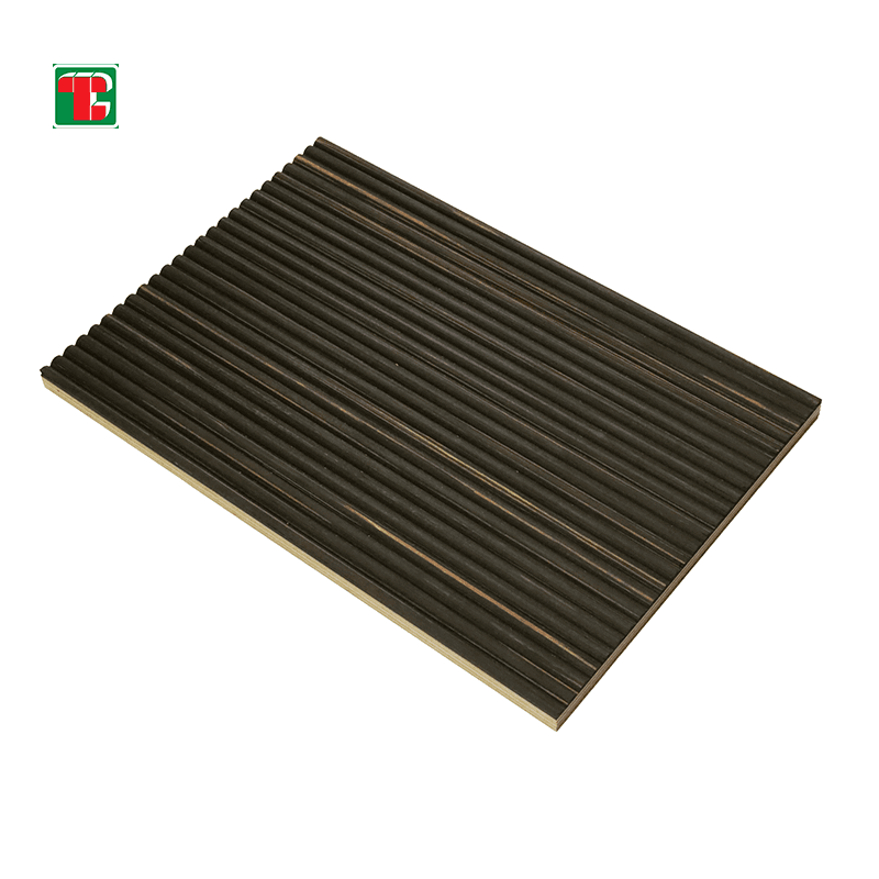 Dark Narrow Fluted Slat 3D wood wall panel decorative wood panel 2