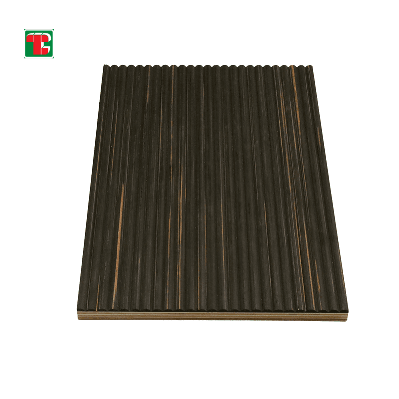 Dark Narrow Fluted Slat 3D wood wall panel decorative wood panel 3