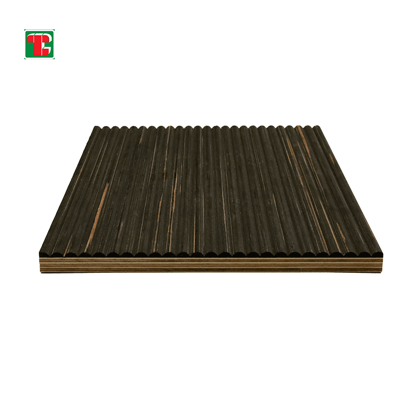 Dark Narrow Fluted Slat 3D wood wall panel decorative wood panel 4