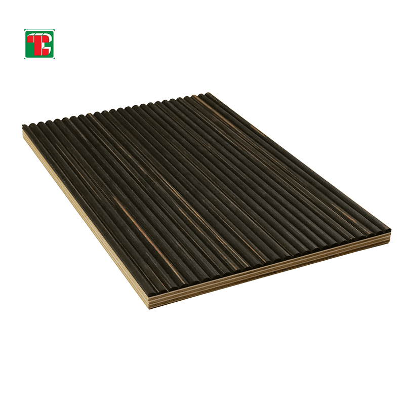 Dark Narrow Fluted Slat 3D wood wall panel decorative wood panel 5