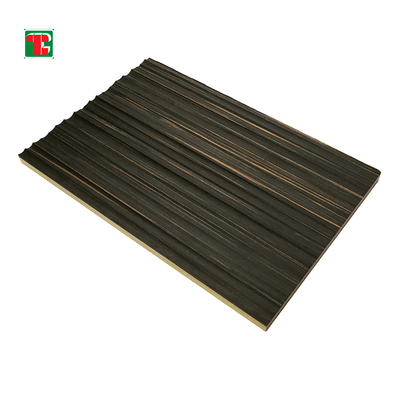 Dark Smoked Fluted Texture 3D wood wall panel decorative wood panel 2