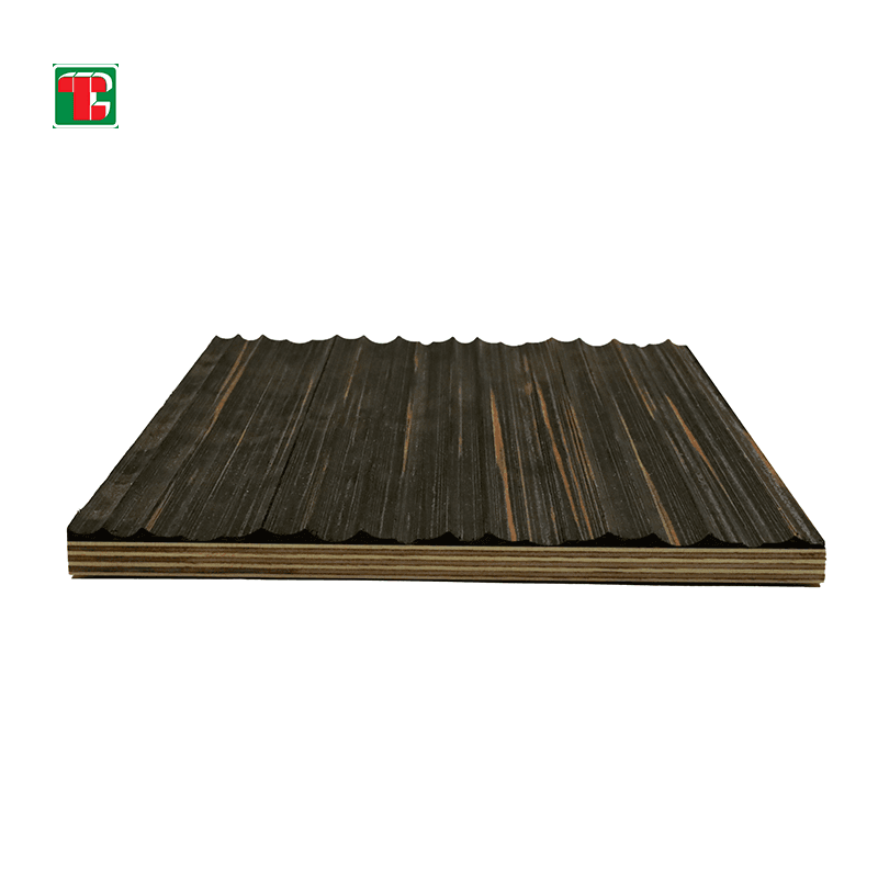 Dark Smoked Fluted Texture 3D wood wall panel decorative wood panel 4
