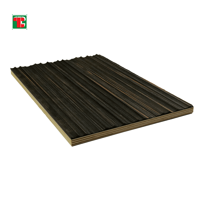 Dark Smoked Fluted Texture 3D wood wall panel decorative wood panel 5