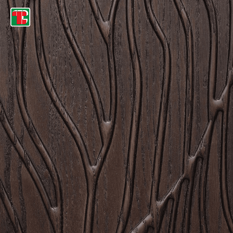 Flowing Line Carving 3D wood wall panel decorative wood panel 3