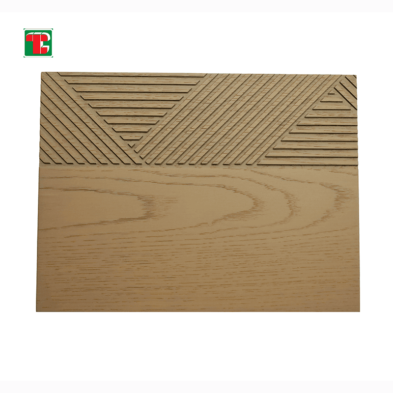 Geometric Line Groove 3D wood wall panel decorative wood panel 3