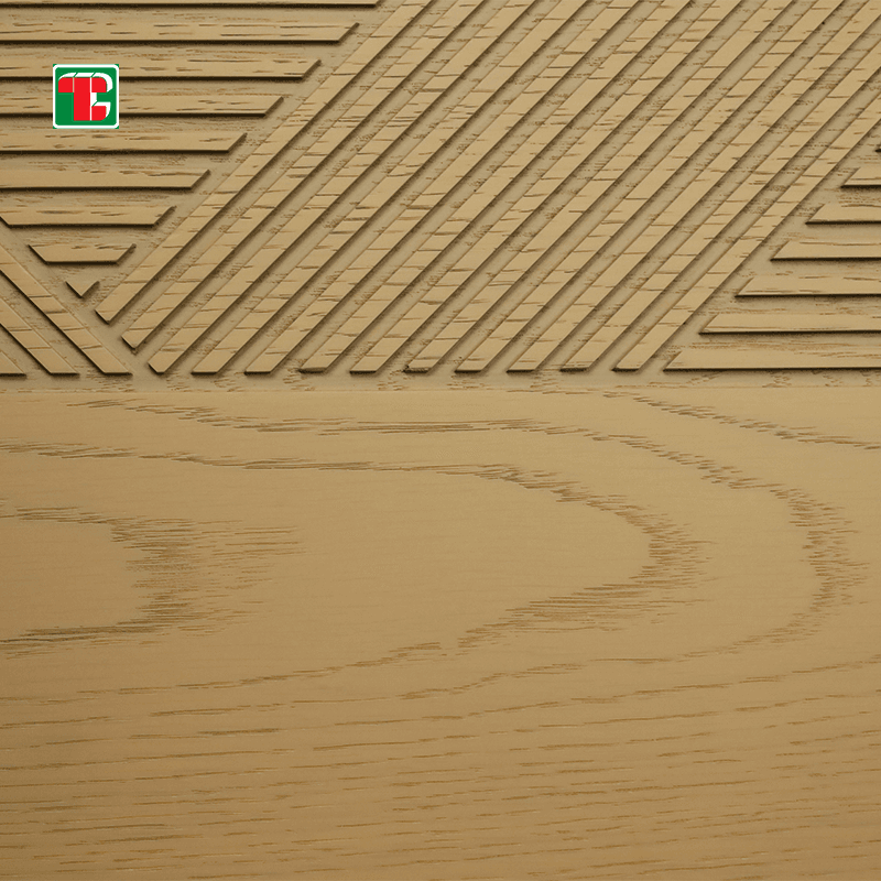 Geometric Line Groove 3D wood wall panel decorative wood panel 4