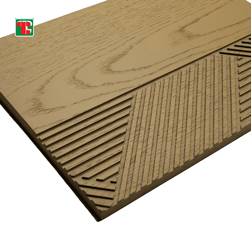 Geometric Line Groove 3D wood wall panel decorative wood panel 6
