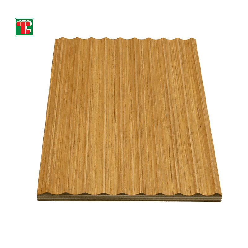 Golden Oak Narrow Fluted 3D wood wall panel decorative wood panel 3