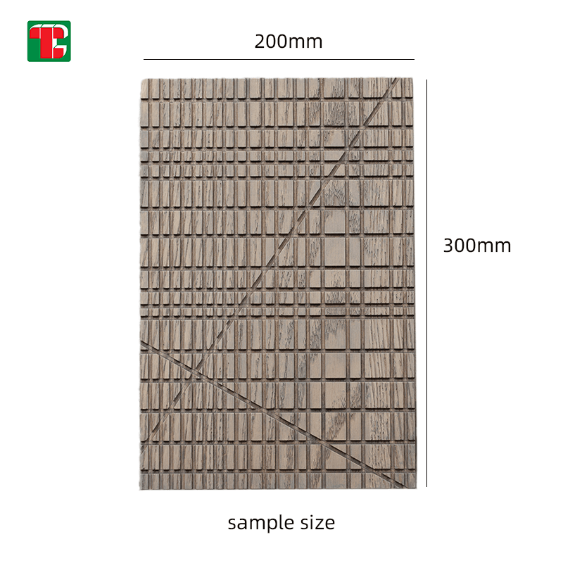 Light Geometric Groove 3D wood wall panel decorative wood panel 6