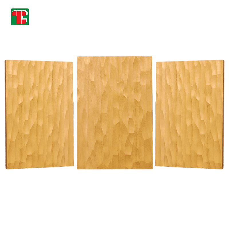 Natural Wave Texture 3D wood wall panel decorative wood panel 3