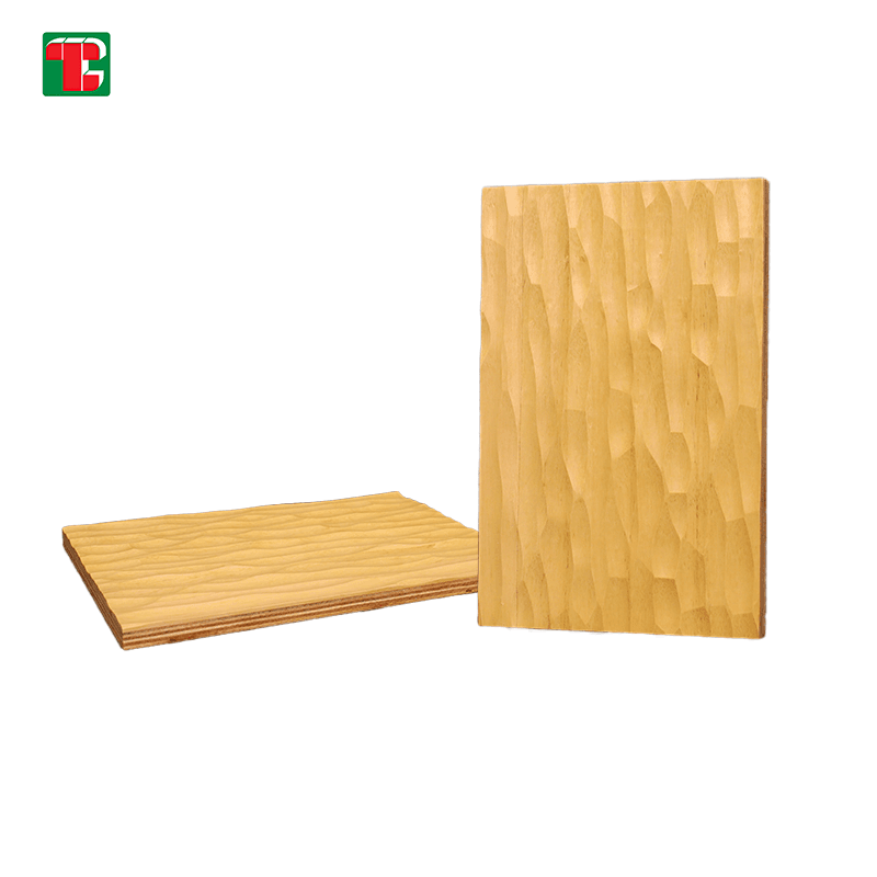 Natural Wave Texture 3D wood wall panel decorative wood panel 5