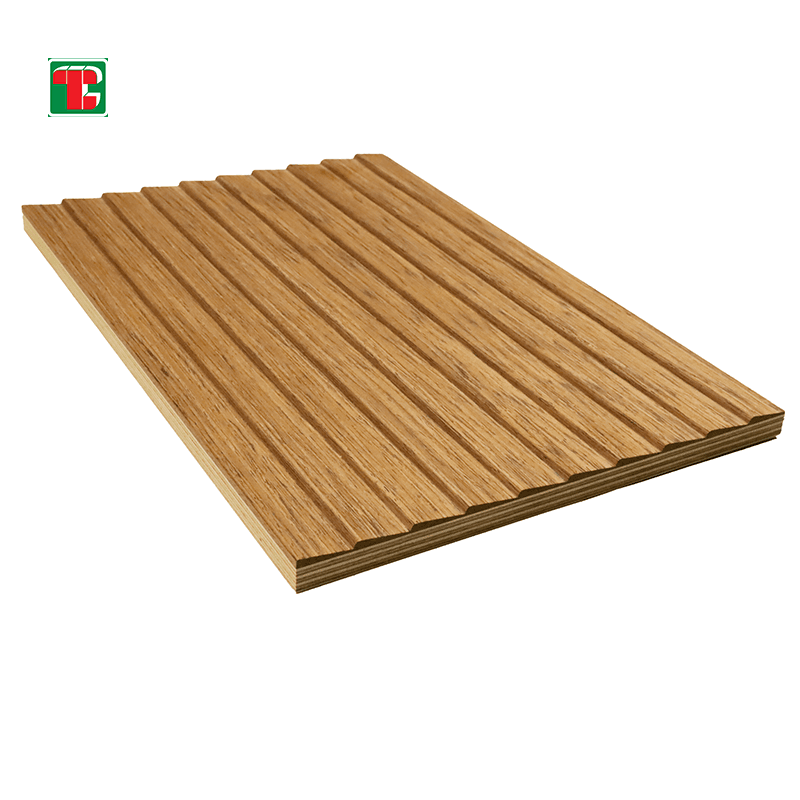 Oak Vertical Groove 3D wood wall panel decorative wood panel 6