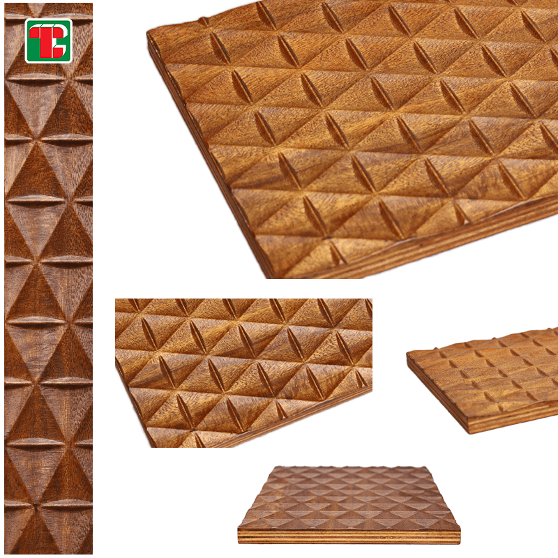 Pyramid Texture 3D wood wall panel decorative wood panel 6