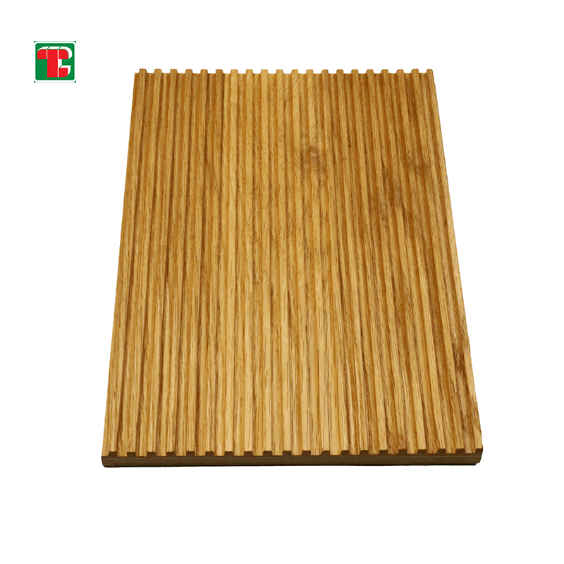 Teak Amber Fluted Slat 3D wood wall panel decorative wood panel 2