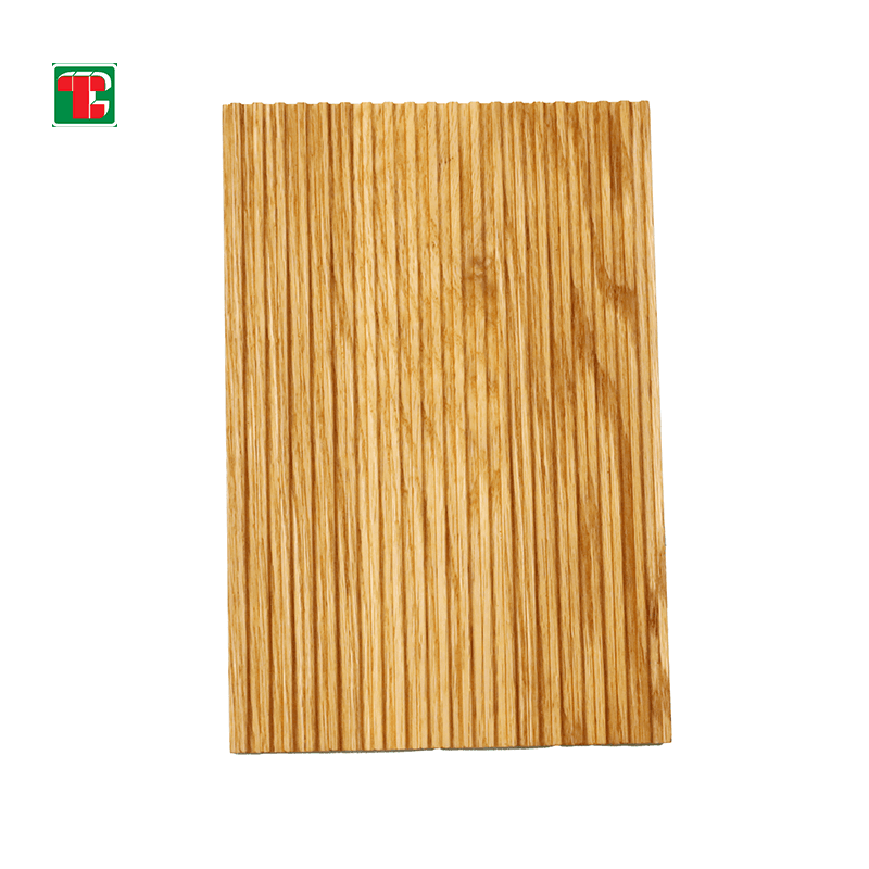 Teak Amber Fluted Slat 3D wood wall panel decorative wood panel 4