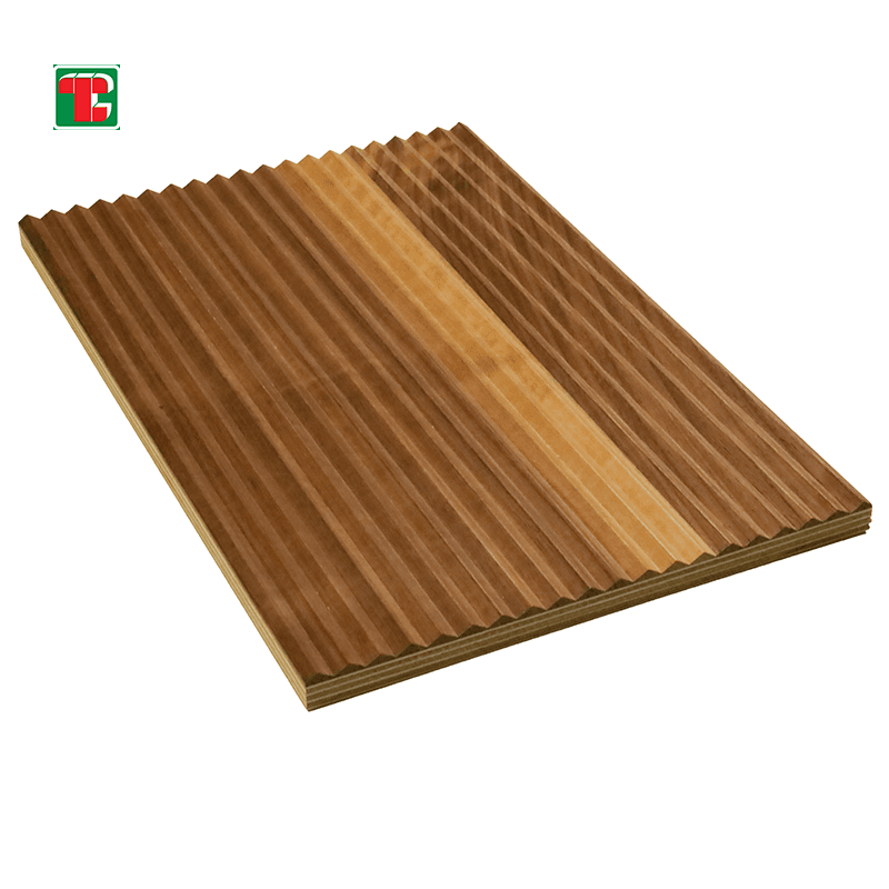 Teak Warm Vertical Slat 3D wood wall panel decorative wood panel 4