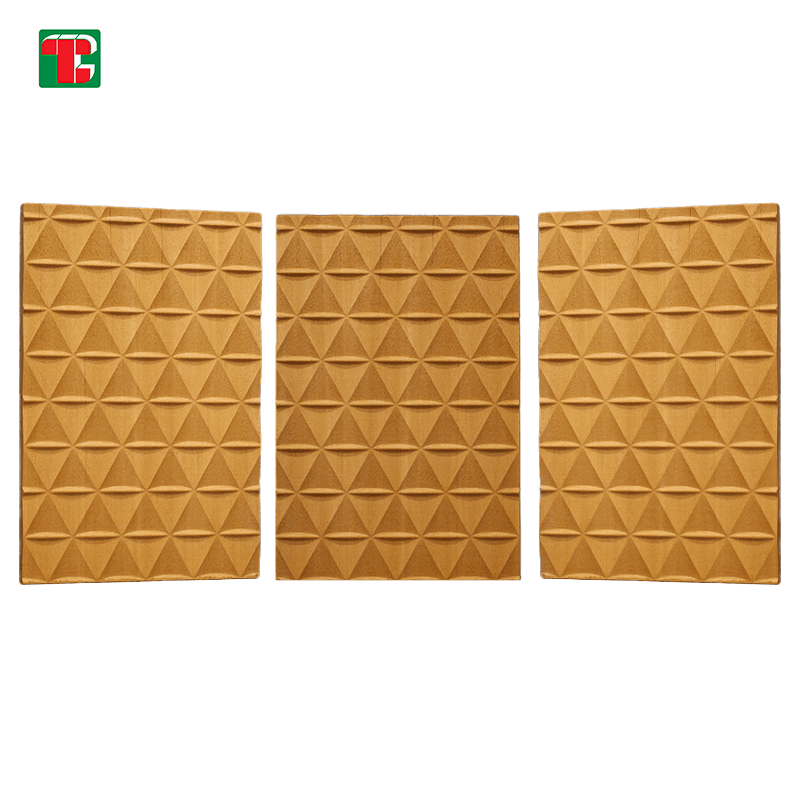 Triangle Pyramid Pattern 3D wood wall panel decorative wood panel 3