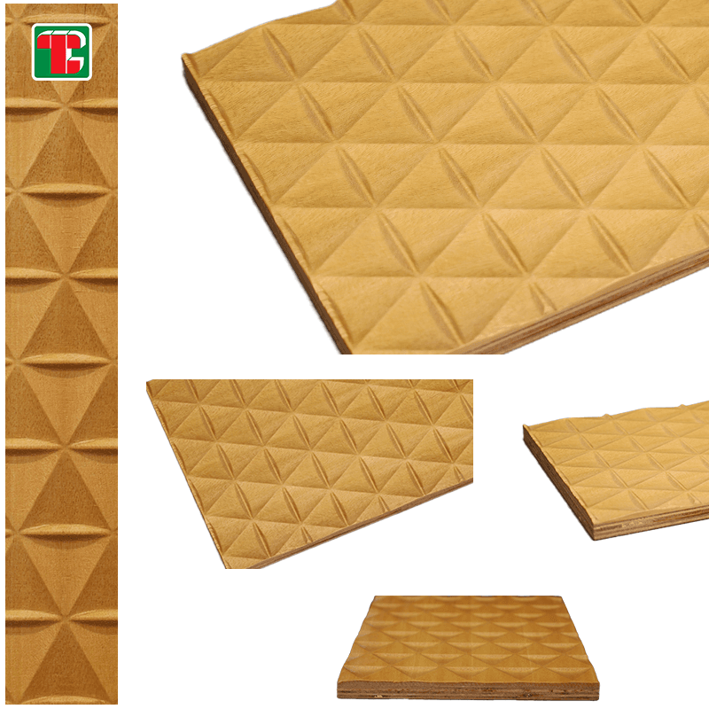 Triangle Pyramid Pattern 3D wood wall panel decorative wood panel 5