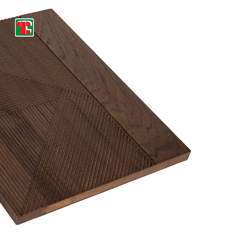Walnut Chevron Groove 3D wood wall panel decorative wood panel 4
