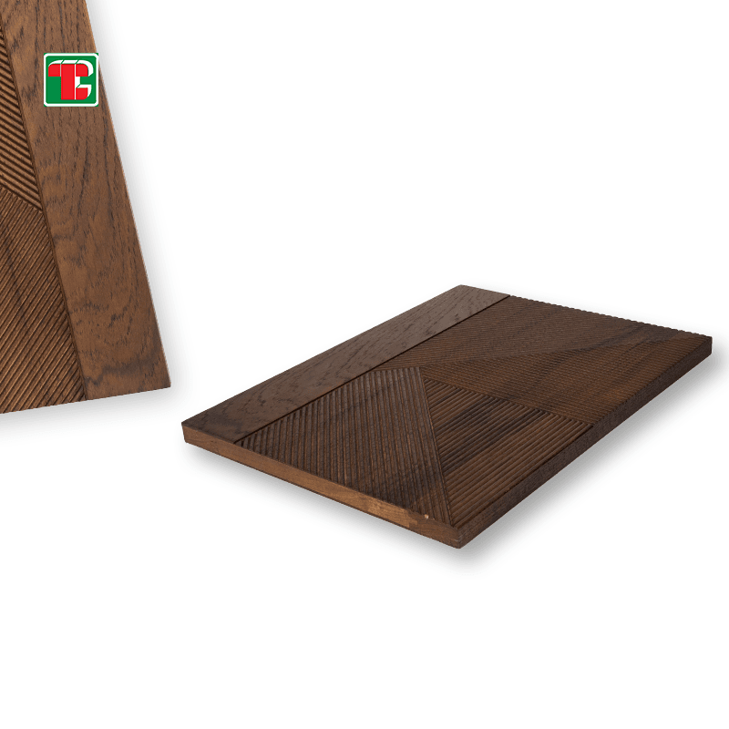 Walnut Chevron Groove 3D wood wall panel decorative wood panel 5