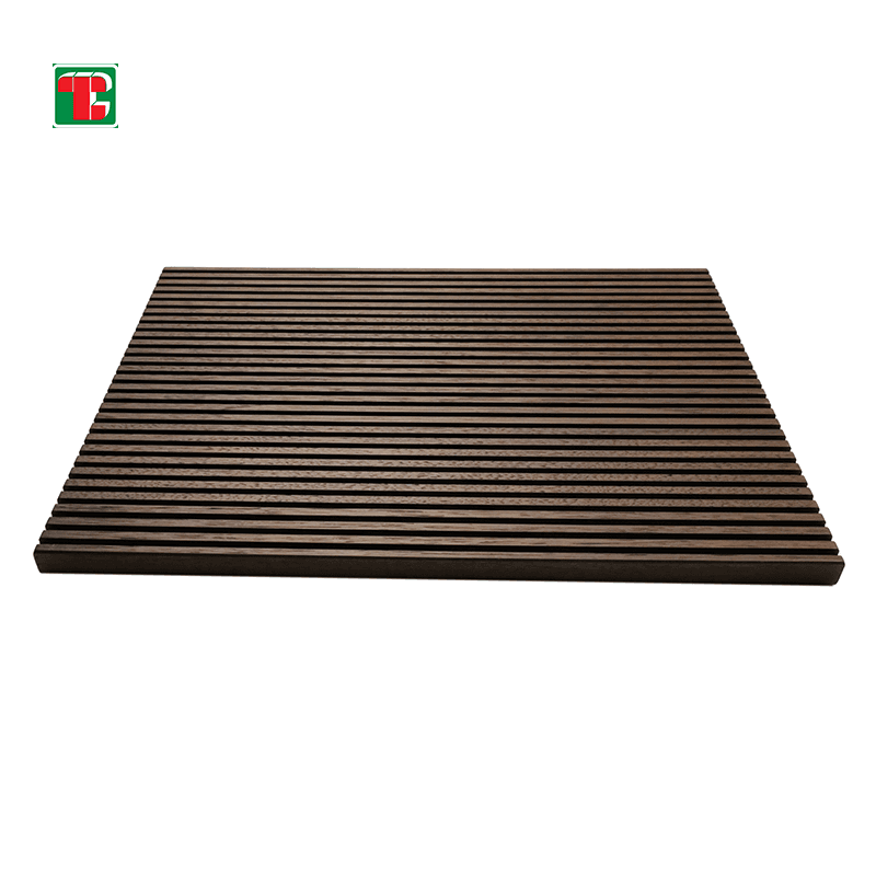Walnut Linear Groove 3D wood wall panel decorative wood panel 3