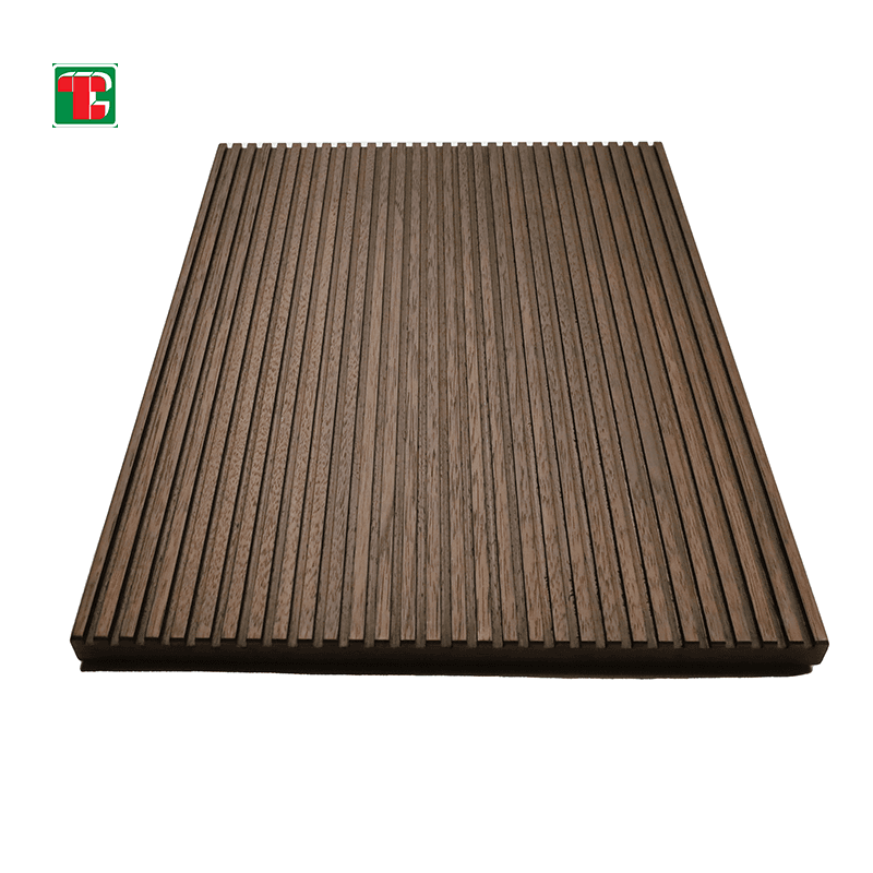 Walnut Linear Groove 3D wood wall panel decorative wood panel 5