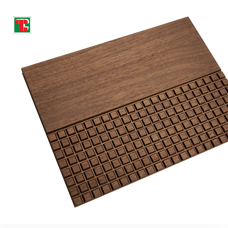 Walnut Mixed Groove 3D wood wall panel decorative wood panel 5