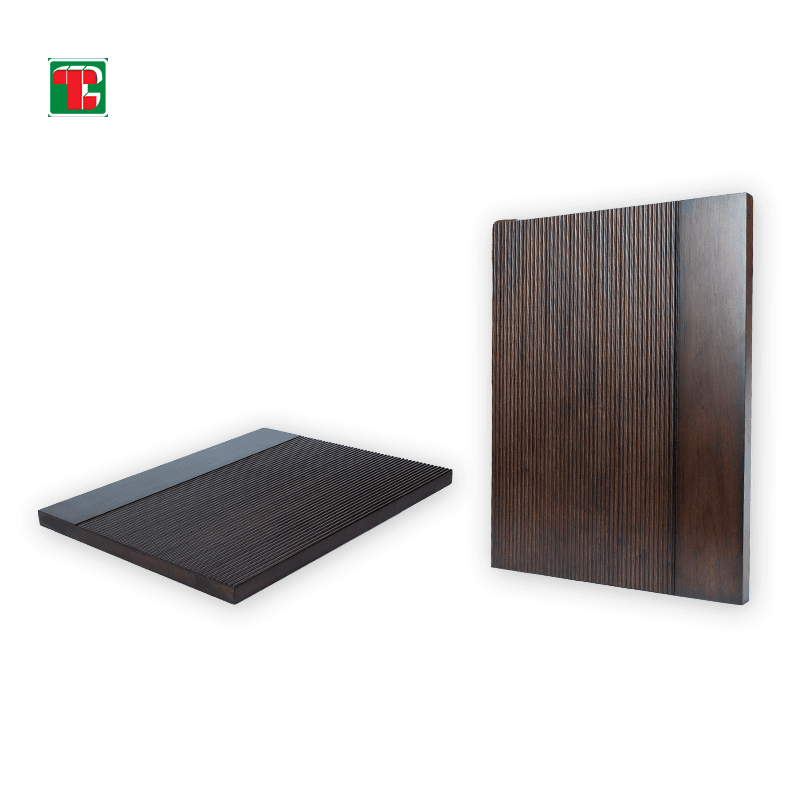 Walnut Vertical Groove 3D wood wall panel decorative wood panel 2