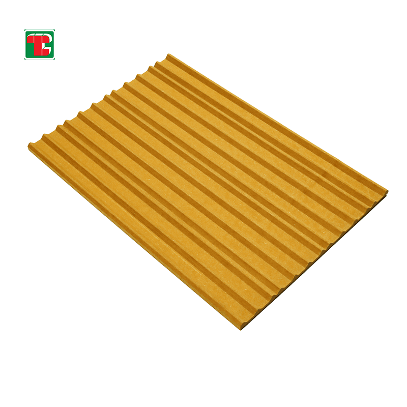 Yellow Oak Rounded Fluted 3D wood wall panel decorative wood panel 2
