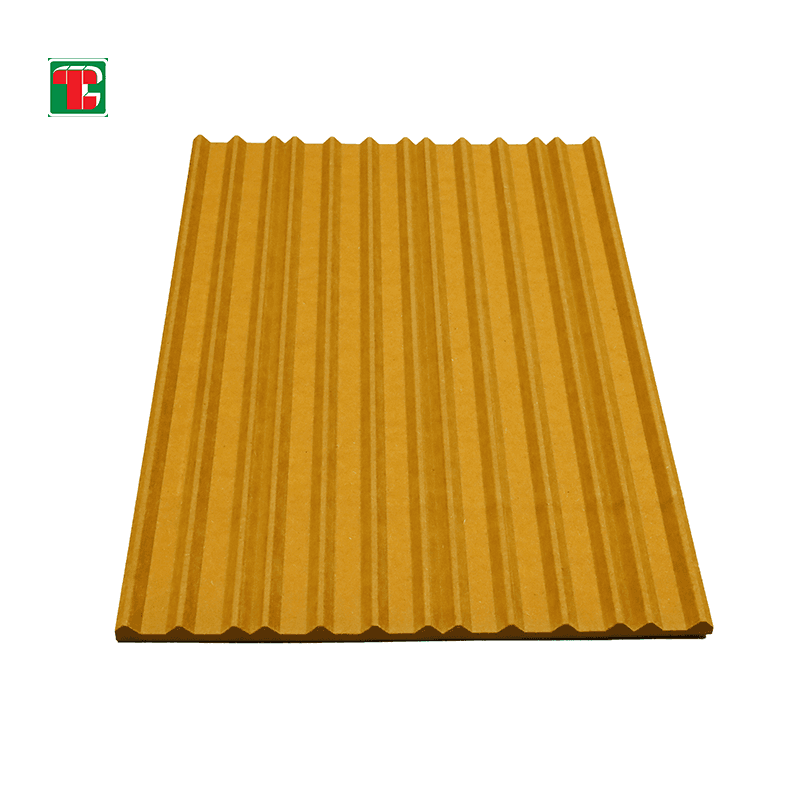 Yellow Oak Rounded Fluted 3D wood wall panel decorative wood panel 3