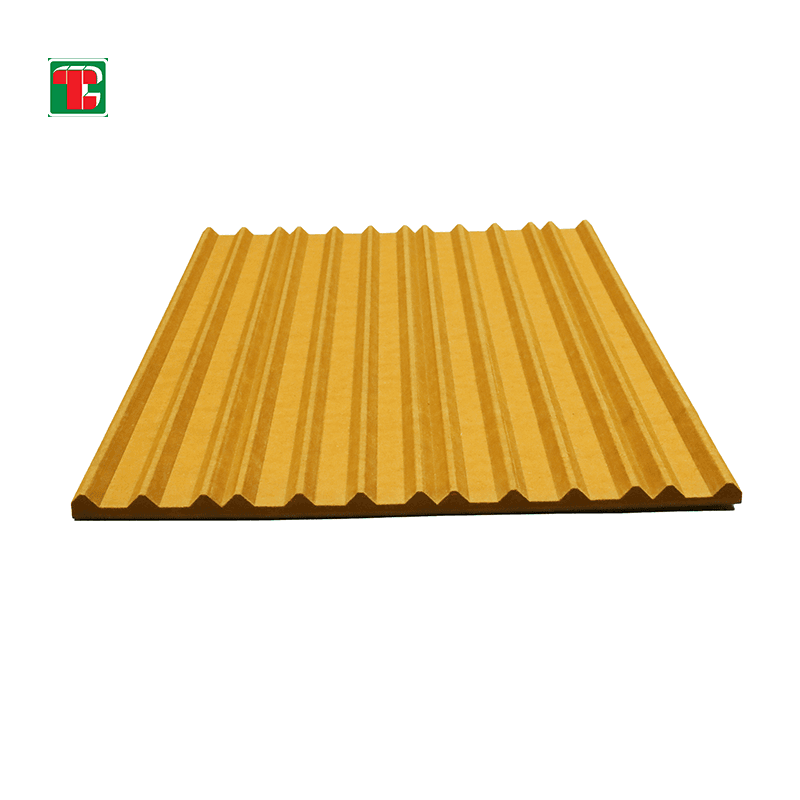 Yellow Oak Rounded Fluted 3D wood wall panel decorative wood panel 4