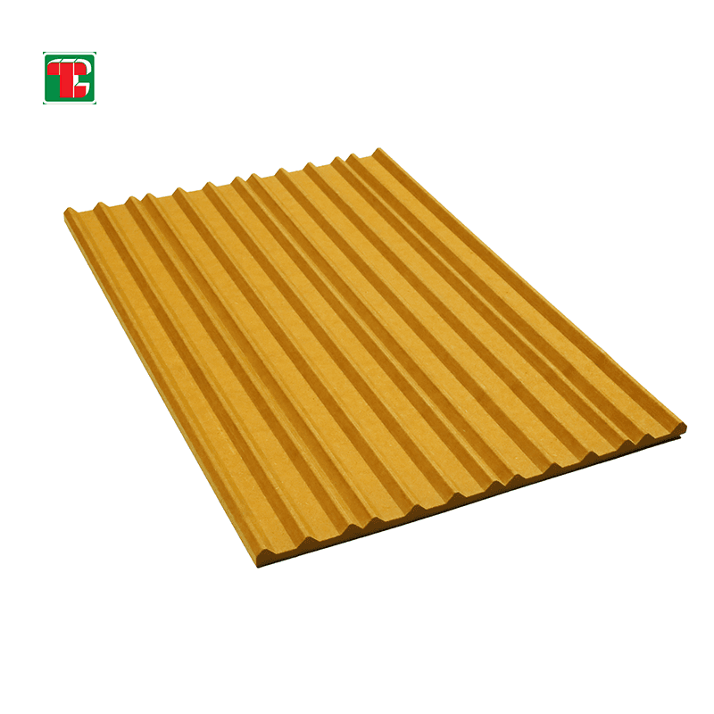 Yellow Oak Rounded Fluted 3D wood wall panel decorative wood panel 5